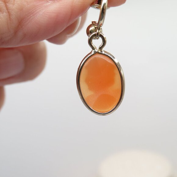 Van Dell Vintage Cameo Necklace Earrings Set 12K Gold Filled - Picture 5 of 12